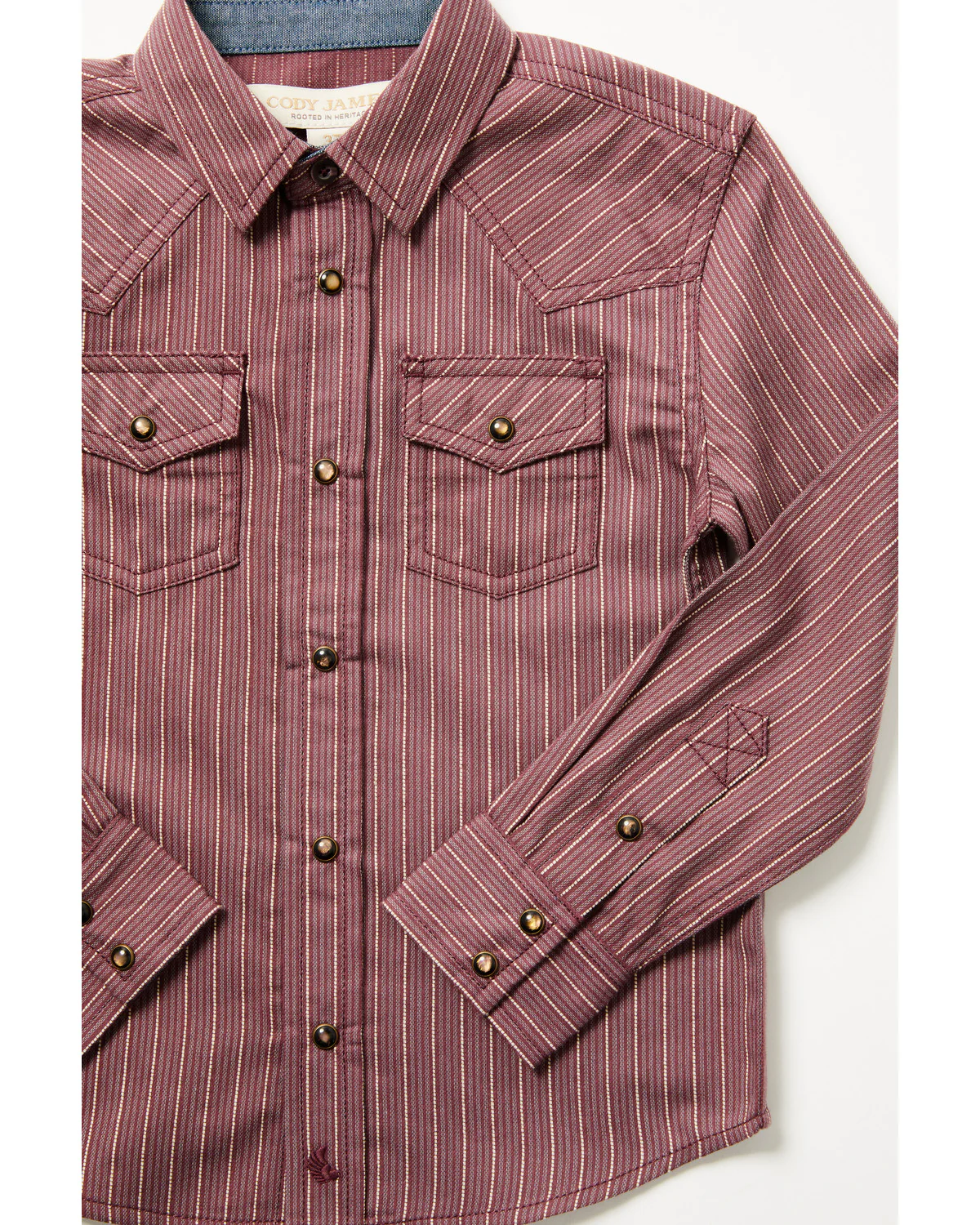 Cody James Toddler Boys' Everest Peak Striped Print Long Sleeve Snap Western Shirt - Image 2